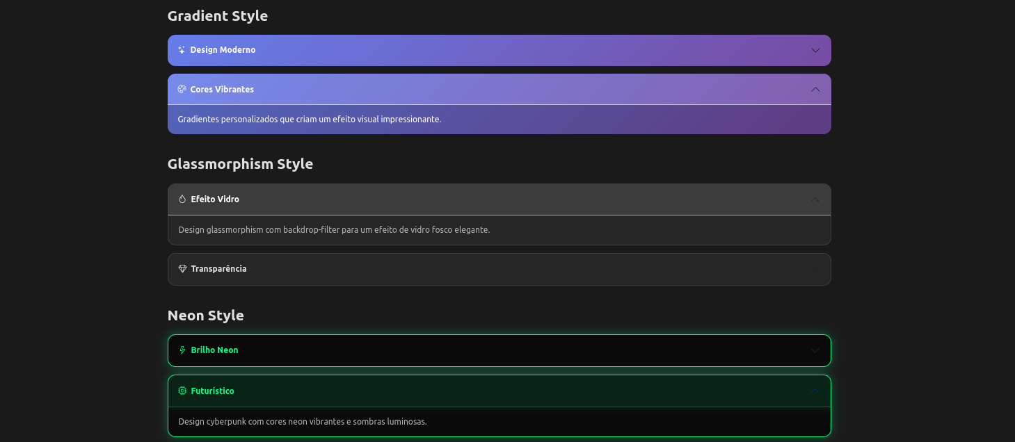 Accordions customizados bootstrap 5