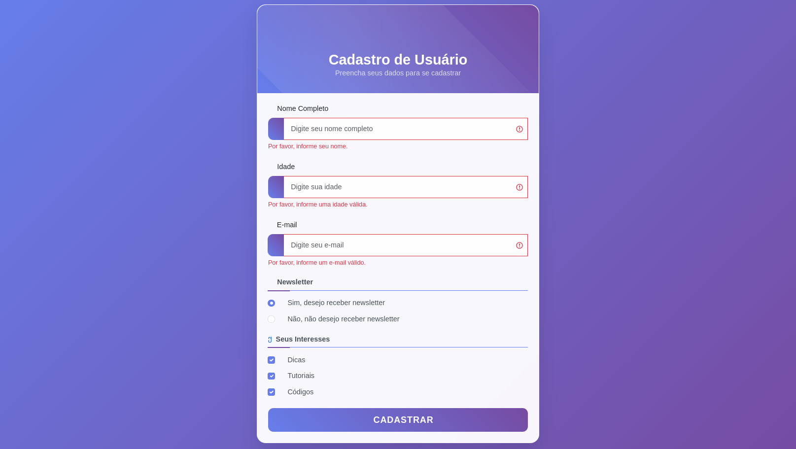 Bootstrap 5 - Melhorando a Aparência de Formulários