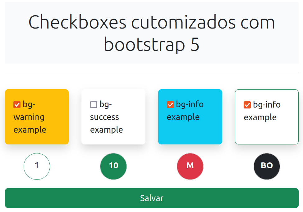 Como fazer checkboxes customizados com Bootstrap 5