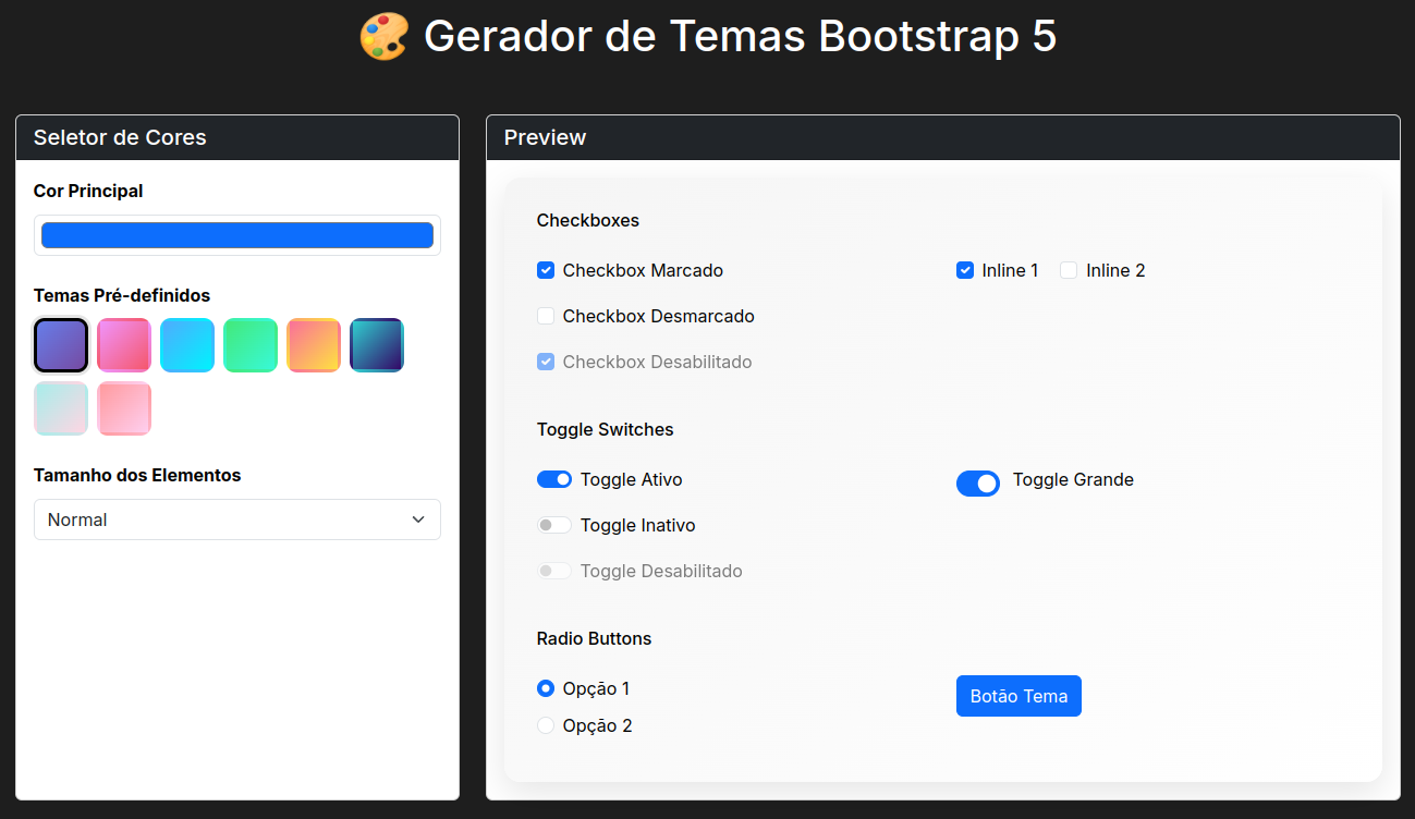 Customização de Toggle e Checkboxes com Bootstrap 5