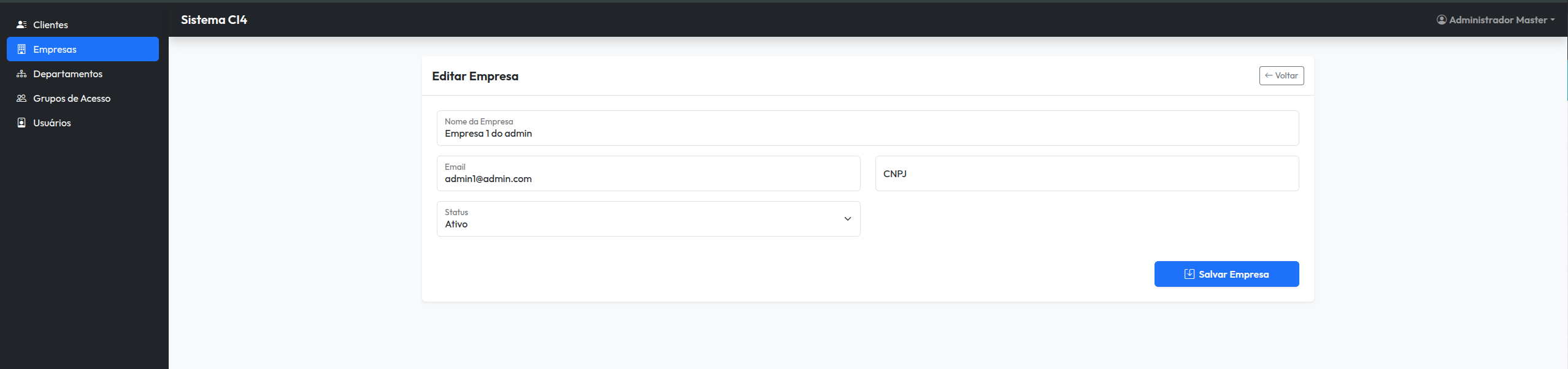 CRUD Bootstrap 5 Mysql e Codeigniter - Criando um Sistema central com codeigniter 4 - Base