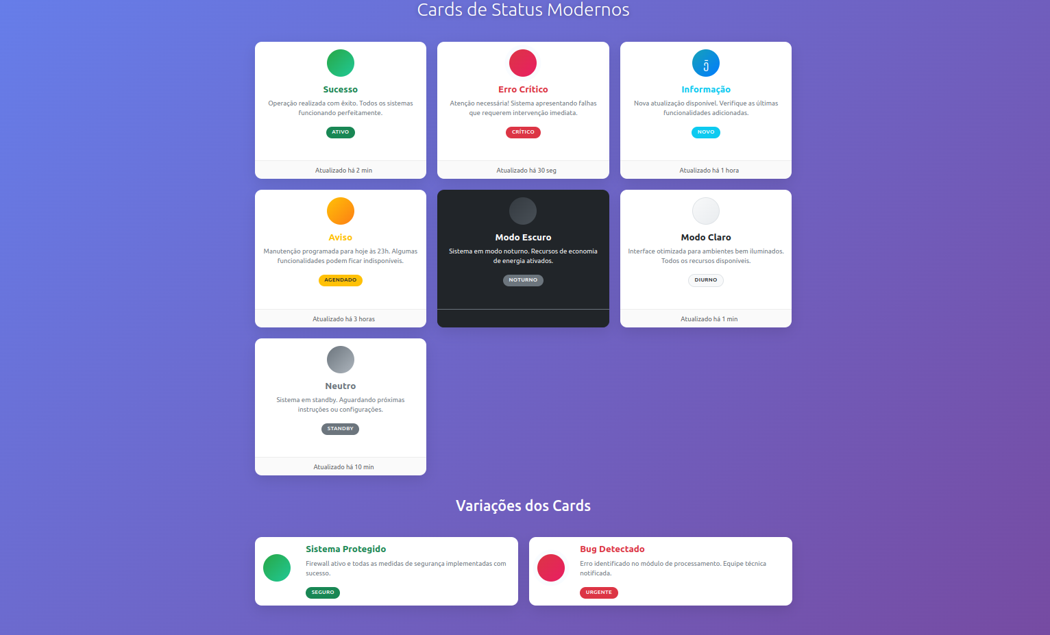 Bootstrap 5 - cards modernos