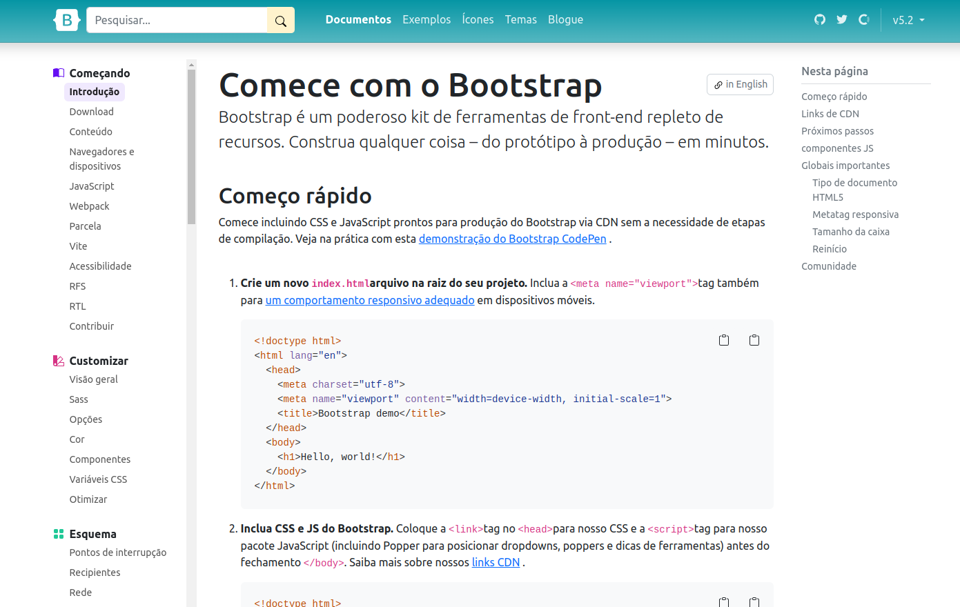 Bootstrap 5 em Português Brasileiro