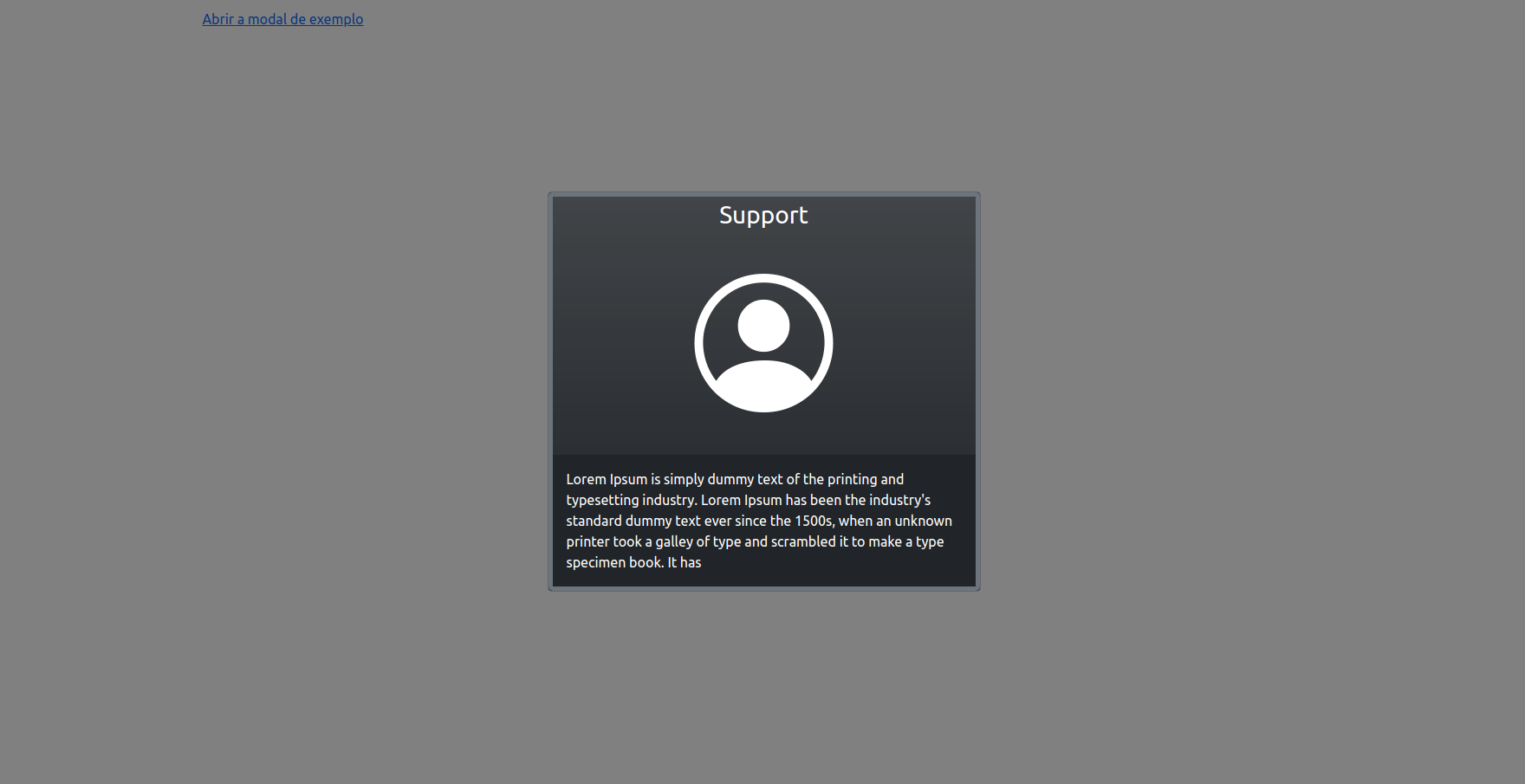 Modal Black com bootstrap 5