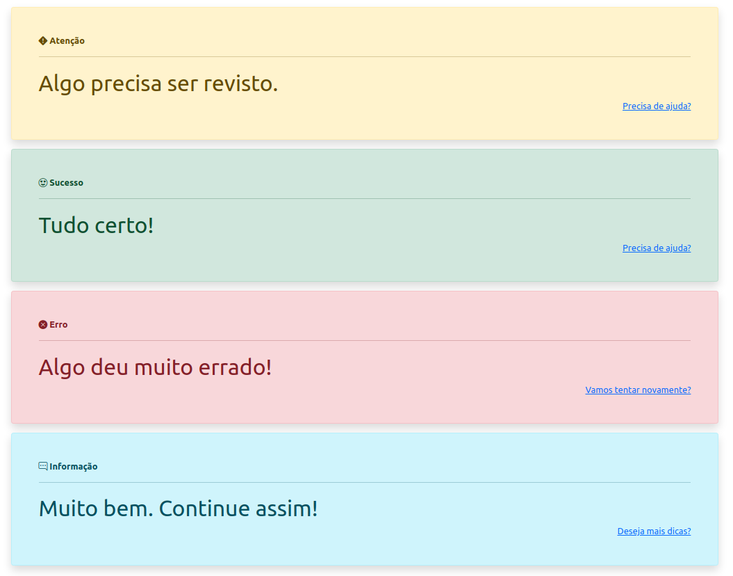Ideias para alerts com informações - Bootstrap 5