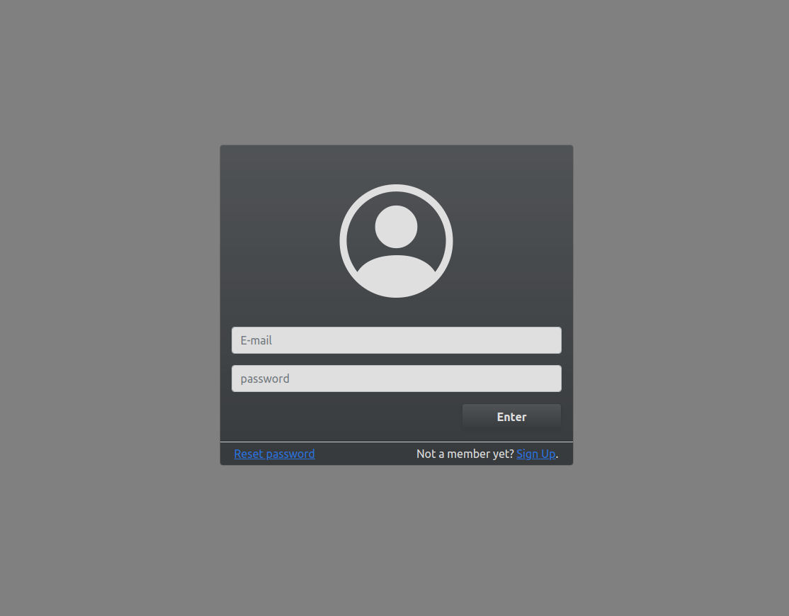 Modal backdrop login bootstrap 5.1.3 com icone
