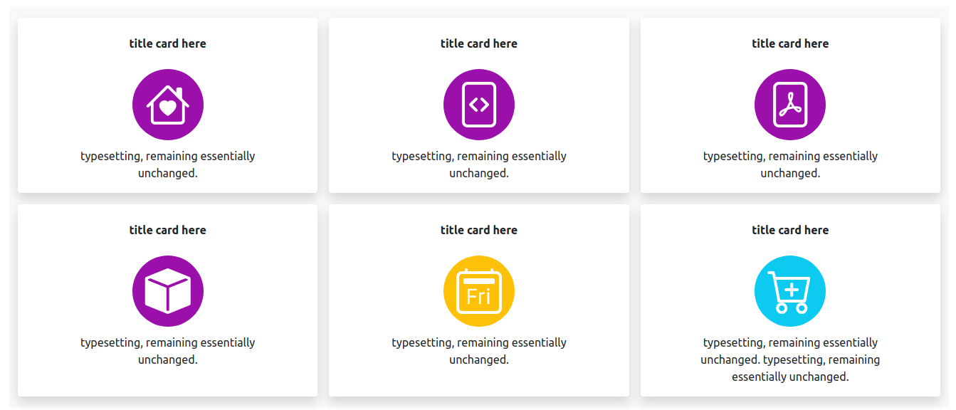 Boxes responsívos com ícone e bootstrap