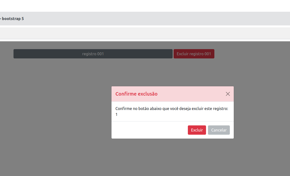 Como fazer um modal de confirmação com callback - bootstrap 5