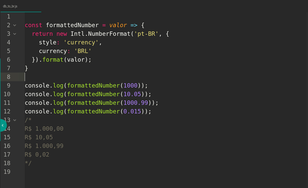 Como formatar moeda com javascript