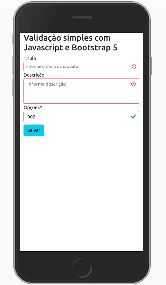 Como fazer um simples validação com Javascript e Bootstrap 5